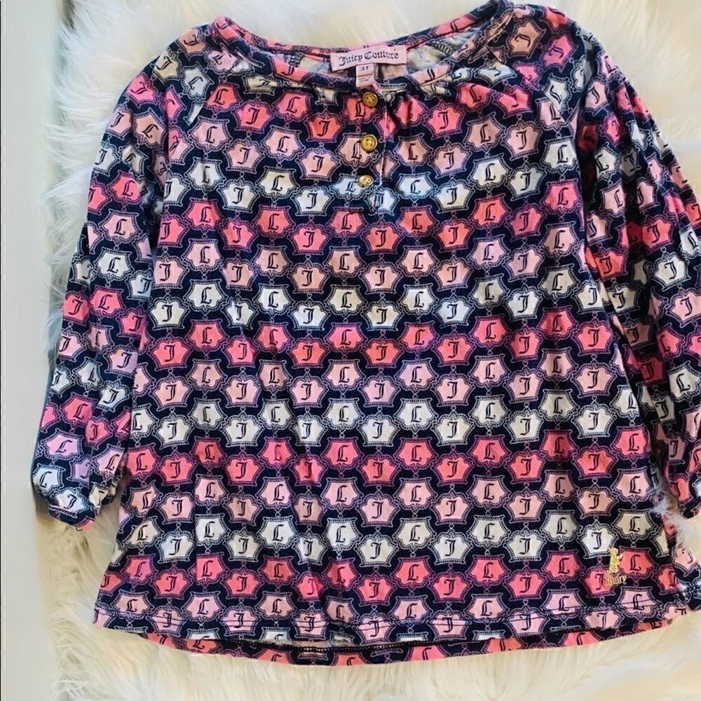 Juicy Couture Pink & White Long Sleeve Top! ❤️